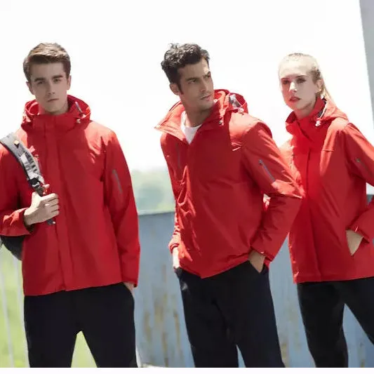 Wholesale Zip Up Unisex Windproof Detachable Outdoor Jackets With Hood