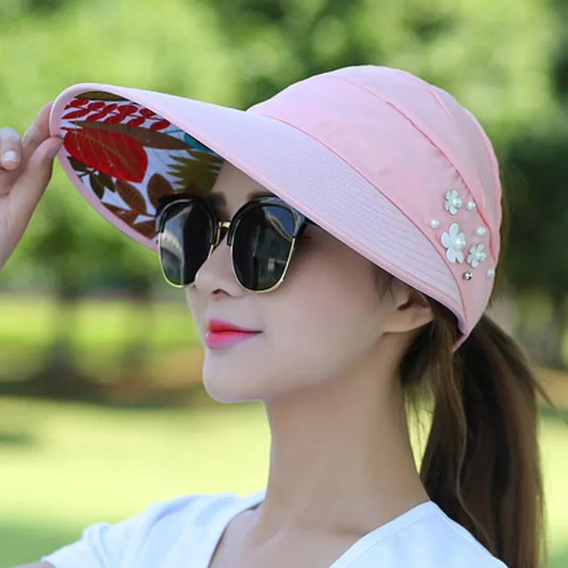 Women Wide Brim Sun Hat UV Protection Caps