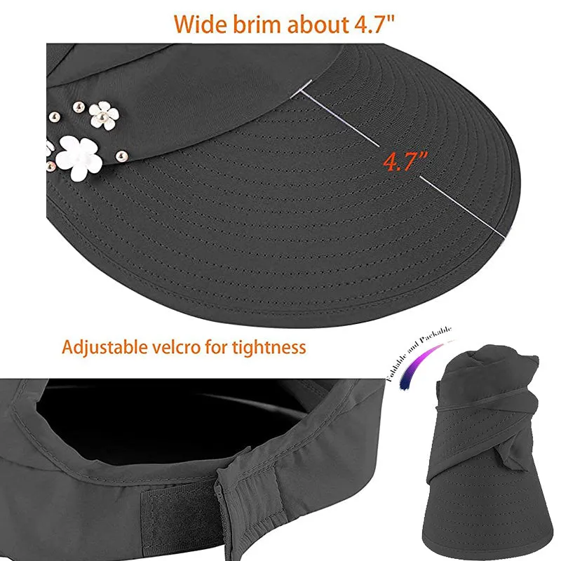 Women Wide Brim Sun Hat UV Protection Caps
