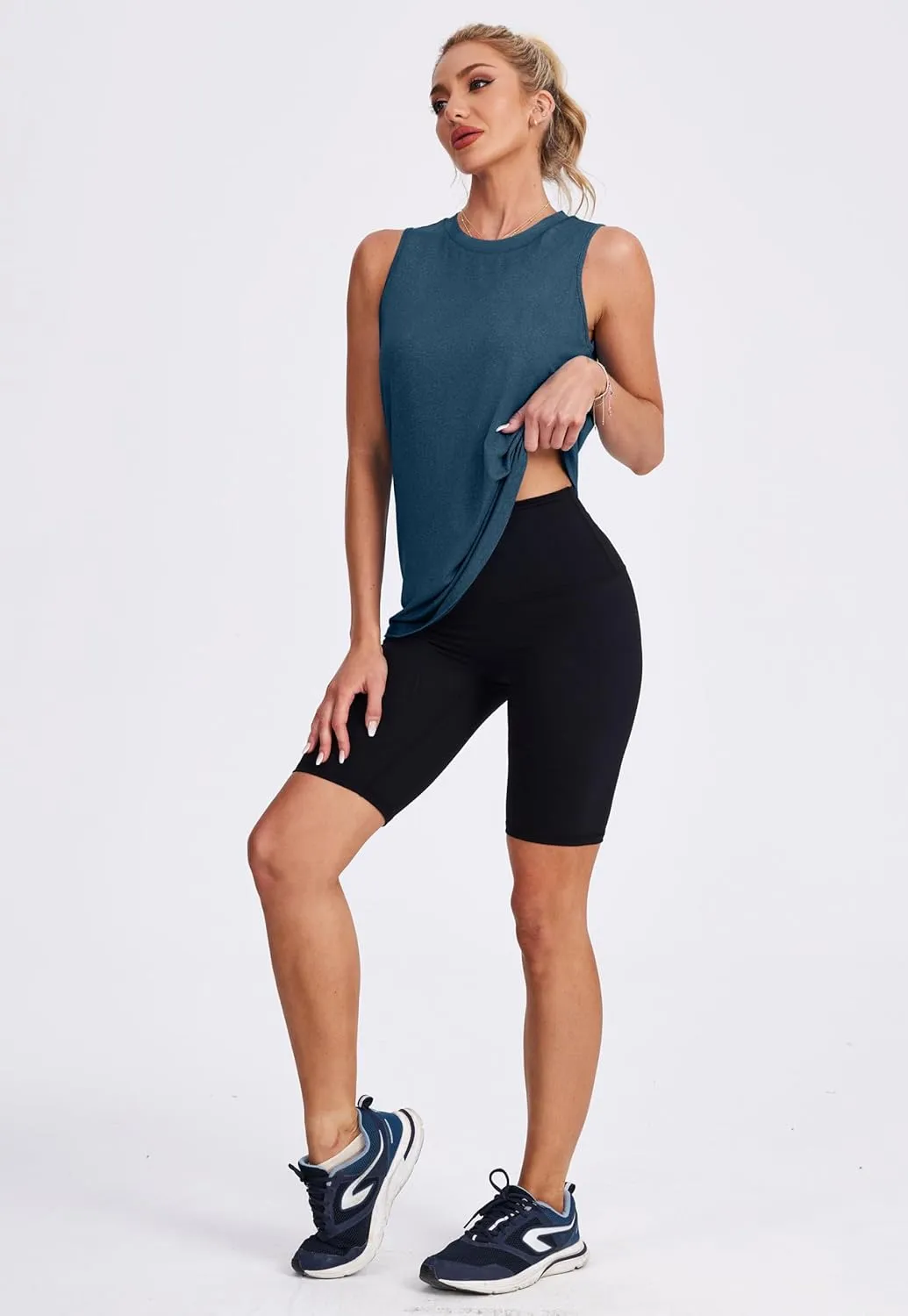 Womens Workout Tank Tops Lightweight Sleeveless Shirts for Women Loose Fit Tops for Athletic Running Tennis Yoga